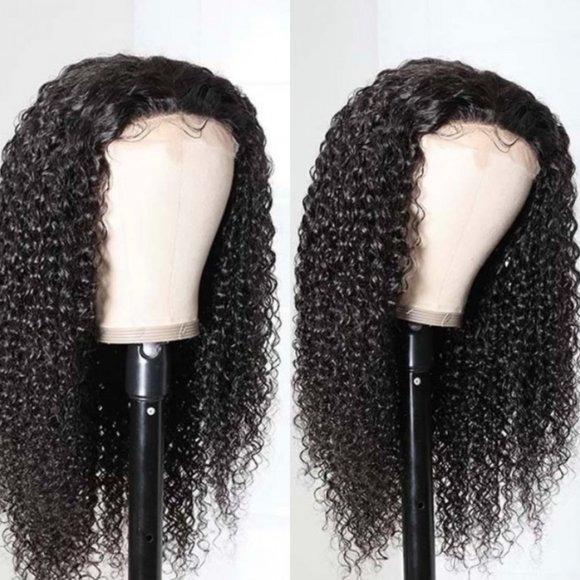 HD transparent lace wig jerry curly 5 x 5 closure